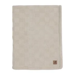 Jollein Deken Wieg - Box Knit/Velvet - 75 x 100 cm - Warm Sand