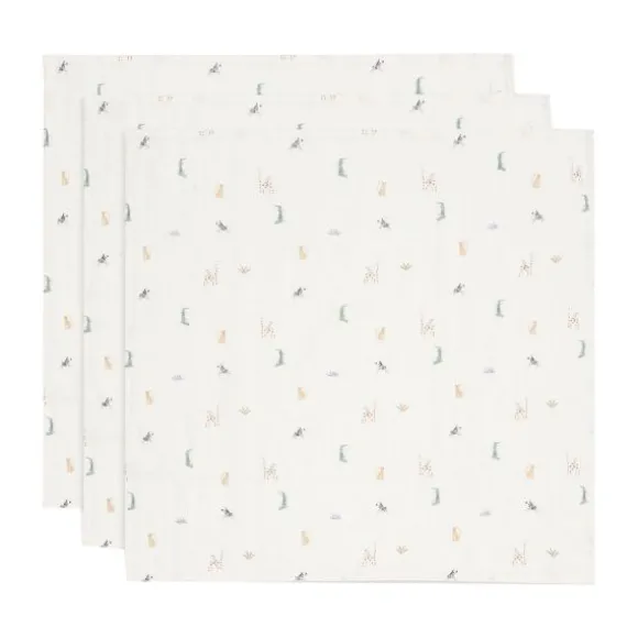 Jollein Jungle Jambo Small Multidoek - 3 Pack - 70 x 70 cm - Hydrofiel