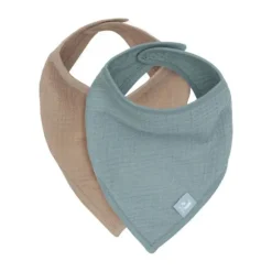 Jollein Slab Bandana Hydrofiel - Sea Green / Biscuit - 2 stuks