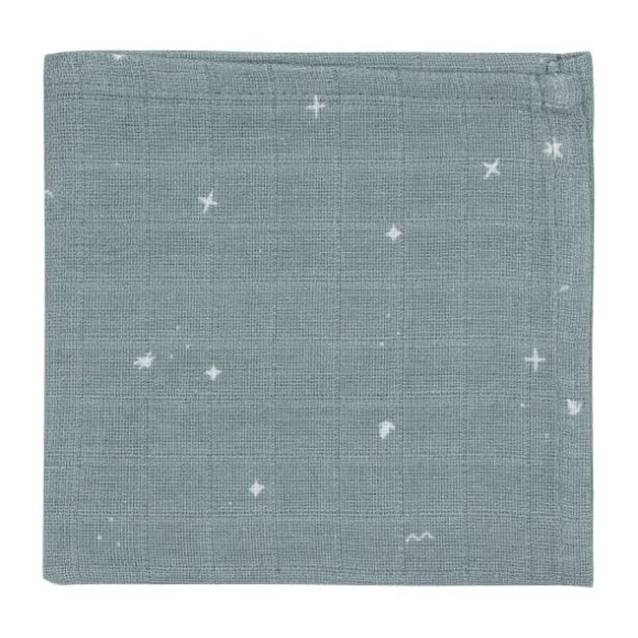 Jollein Twinkling Monddoekje - 3 Pack - 31 x 31 cm - Hydrofiel - Sea Green