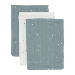 Jollein Twinkling Washandje - 3 Pack - 15 x 20 cm - Hydrofiel - Sea Green