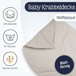 Julius Zöllner Speelmat - Waffelpiqué - Seashell - 170x110 cm