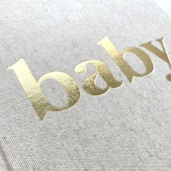 Kidooz Baby Mijn Eerste Jaar Boek Linnen Goudfolie