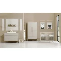 Kidsmill Amy Babykamer Oatmeal | Bed 60 x 120 cm + Commode Breed
