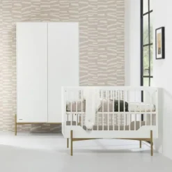 Kidsmill Boutique Babybed Wit / Brass 60 x 120 cm