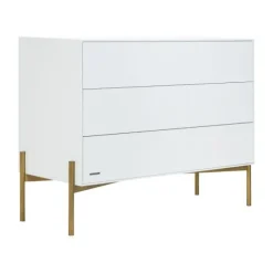 Kidsmill Boutique Babykamer Wit / Brass | Bed 60 x 120 cm + Commode