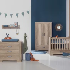 Kidsmill Brent Babykamer Oldwood | Bed 60 x 120 cm + Commode