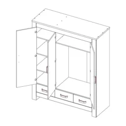 Kidsmill Brent Kinderkamer Oldwood | Bed 90 x 200 cm + Bureau