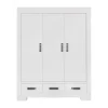 Kidsmill Brent Kledingkast 3-Deurs Wit