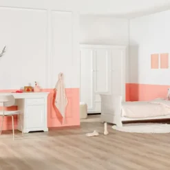 Kidsmill Chateau Kinderkamer Wit | Bed 90 x 200 cm + Bureau