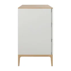 Kidsmill Intense II Babykamer Mat Wit / Eiken | Ledikant 60 x 120 cm + Commode