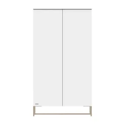 Kidsmill Intense II Babykamer Wit / Patinated Brass | Ledikant 60 x 120 cm + Commode