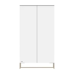 Kidsmill Intense II Babykamer Wit / Patinated Brass | Ledikant 60 x 120 cm + Commode