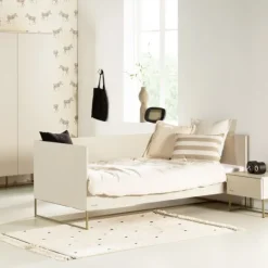 Kidsmill Intense II Bedbank 90 x 200 - Oatmeal / Patinated Brass