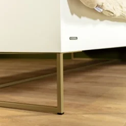 Kidsmill Intense II Bedbank 90 x 200 - Wit / Patinated Brass