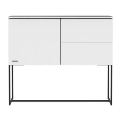 Kidsmill Intense II Commode 1D / 2L Mat Wit - Zwart - Mat Wit