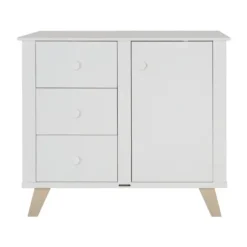 Kidsmill Lars Babykamer Wit / Naturel | Bed 60 x 120 cm + Commode