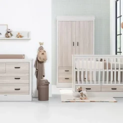 Kidsmill Ledikant 60 x 120 cm - Incl. RVS-Greep - Oatmeal / Eiken