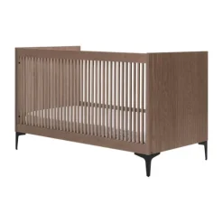 Kidsmill Levi Babykamer Incl. Rechte Potenset Walnoot | Ledikant 60 x 120 cm + Commode