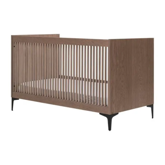 Kidsmill Levi Babykamer Incl. Rechte Potenset Walnoot | Ledikant 60 x 120 cm + Commode