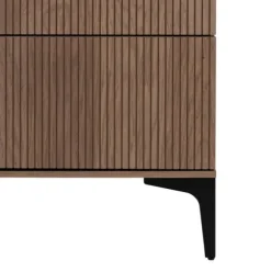 Kidsmill Levi Babykamer Incl. Rechte Potenset Walnoot | Ledikant 60 x 120 cm + Commode