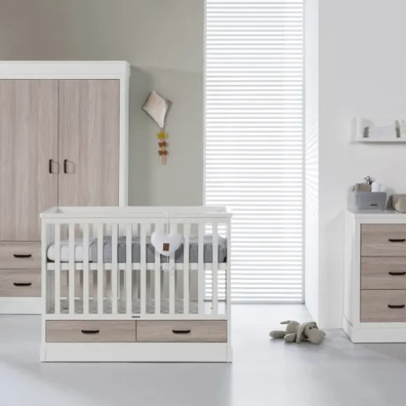 Kidsmill Newport Babykamer Wit / Eiken | Bed 60 x 120 cm + Commode