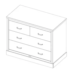 Kidsmill Newport Babykamer Wit / Eiken | Bed 60 x 120 cm + Commode