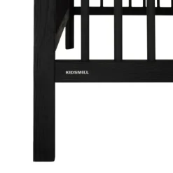 Kidsmill Pure Wood Ledikant Zwart Geborsteld 60 x 120 Cm