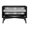 Kidsmill Sixties Babybed Zwart Mat / Walnoot 70 x 140 cm