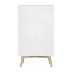 Kidsmill Sixties Babybed Wit Mat / Naturel 60 x 120 cm