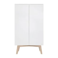 Kidsmill Sixties Babybed Wit Mat / Naturel 60 x 120 cm