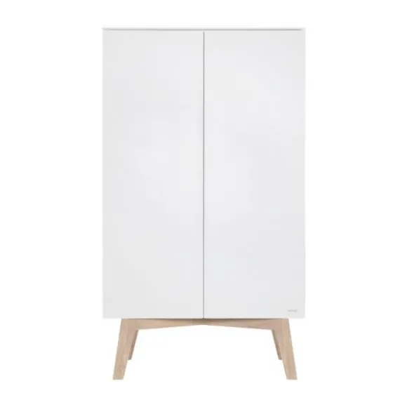 Kidsmill Sixties Babybed Wit Mat / Naturel 60 x 120 cm
