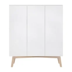 Kidsmill Sixties Babybed Wit Mat / Naturel 60 x 120 cm