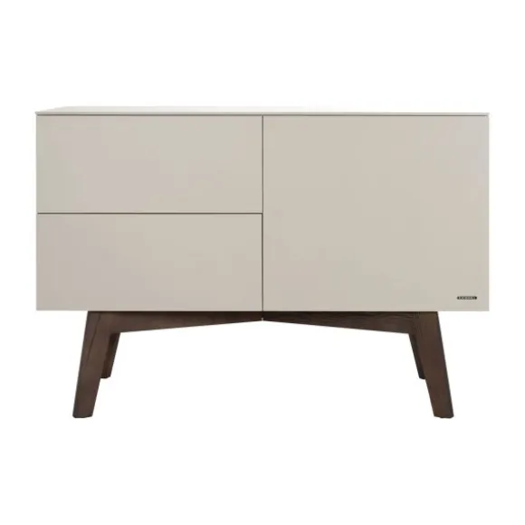 Kidsmill Sixties Babykamer Oatmeal / Walnoot | Commode + Kast 2-Deurs