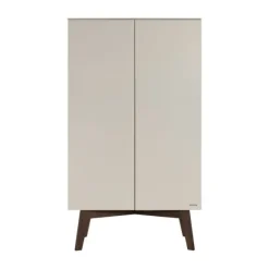 Kidsmill Sixties Babykamer Oatmeal / Walnoot | Commode + Kast 2-Deurs