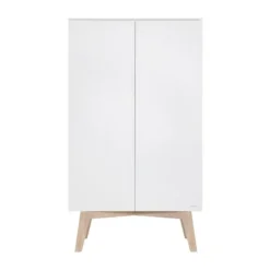 Kidsmill Sixties Kinderkamer Wit Mat / Naturel | Bed 90 x 200 + Bureau + Kast 2-Deurs