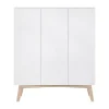 Kidsmill Sixties Kledingkast 3-deurs Wit Mat / Naturel