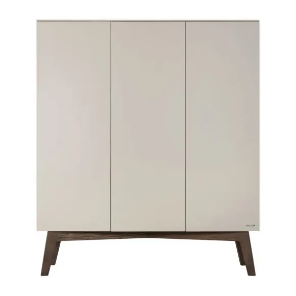 Kidsmill Sixties Kledingkast 3-deurs Oatmeal / Walnoot