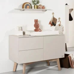 Kidsmill Sixties Ledikant 60 x 120 cm - Oatmeal / Eiken