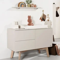 Kidsmill Sixties Ledikant 60 x 120 cm - Oatmeal / Eiken