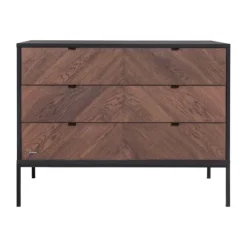 Kidsmill Vince Babykamer Black / Walnut | Bed 60 x 120 cm + Commode Breed