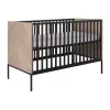 Kidsmill Vince Babykamer Black / Oak | Bed 60 x 120 cm + Commode Breed