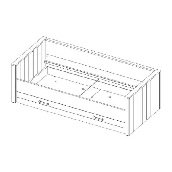 Kinderkamer Sem Nautic Grijs - Bedbank - Bureau