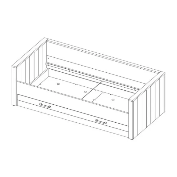 Kinderkamer Sem Nautic Grijs - Bedbank - Bureau