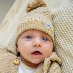 Klein Baby Cardigan - maat 56 - Beige Melange