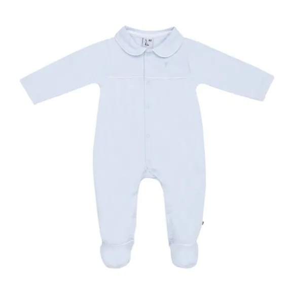 Klein Baby Jumpsuit Met Voetjes - Maat 50 - Baby Blue
