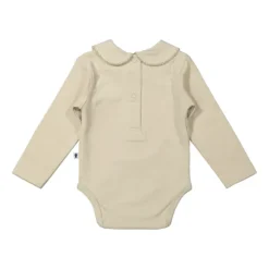 Klein Baby Oxford Tan Romper Lange Mouw - Mt. 50 - Beige