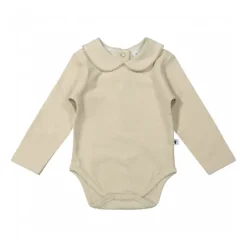 Klein Baby Oxford Tan Romper Lange Mouw - Mt. 50 - Beige