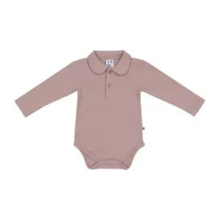 Klein Baby Polo Romper Rib - maat 50 - Fawn
