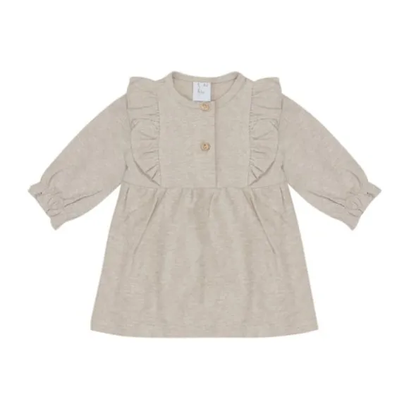 Klein Baby Ruffle Jurk - Mt. 50 - Beige Melange